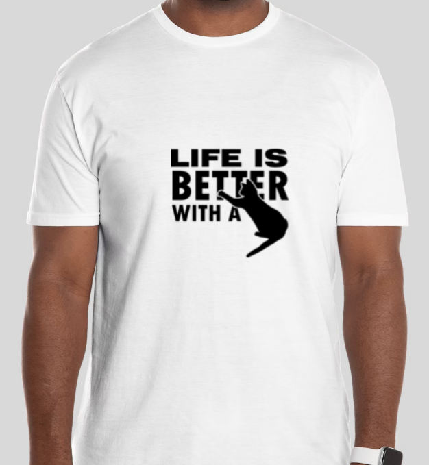 🐾 Life is Better with a Cat – Graphic T-Shirt 🐾