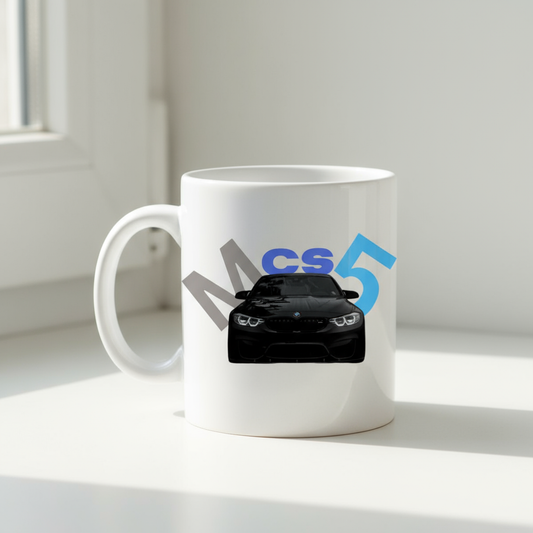 ☕ M 5CS&nbsp; Printed Mug | Stylish Car Design | Perfect Gift for Car Lovers &amp; Coffee Fans 😍